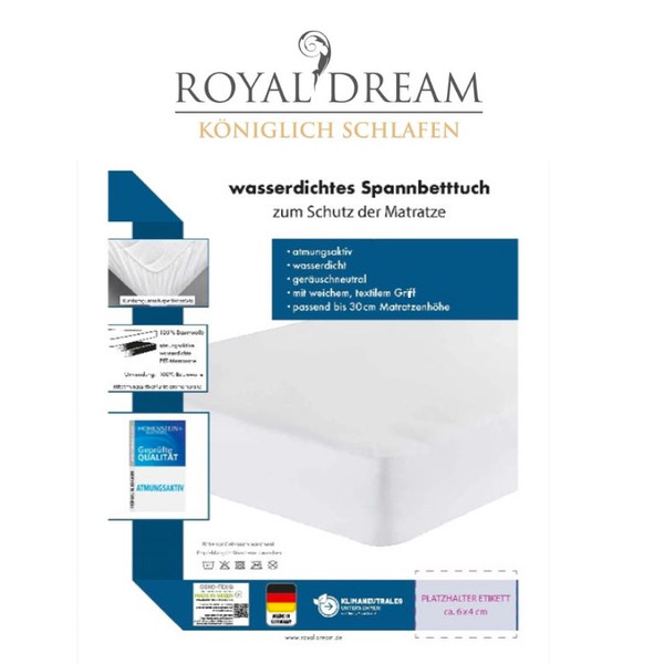 Royal Dream wasserdichtes atmungsaktives Spannbettlaken